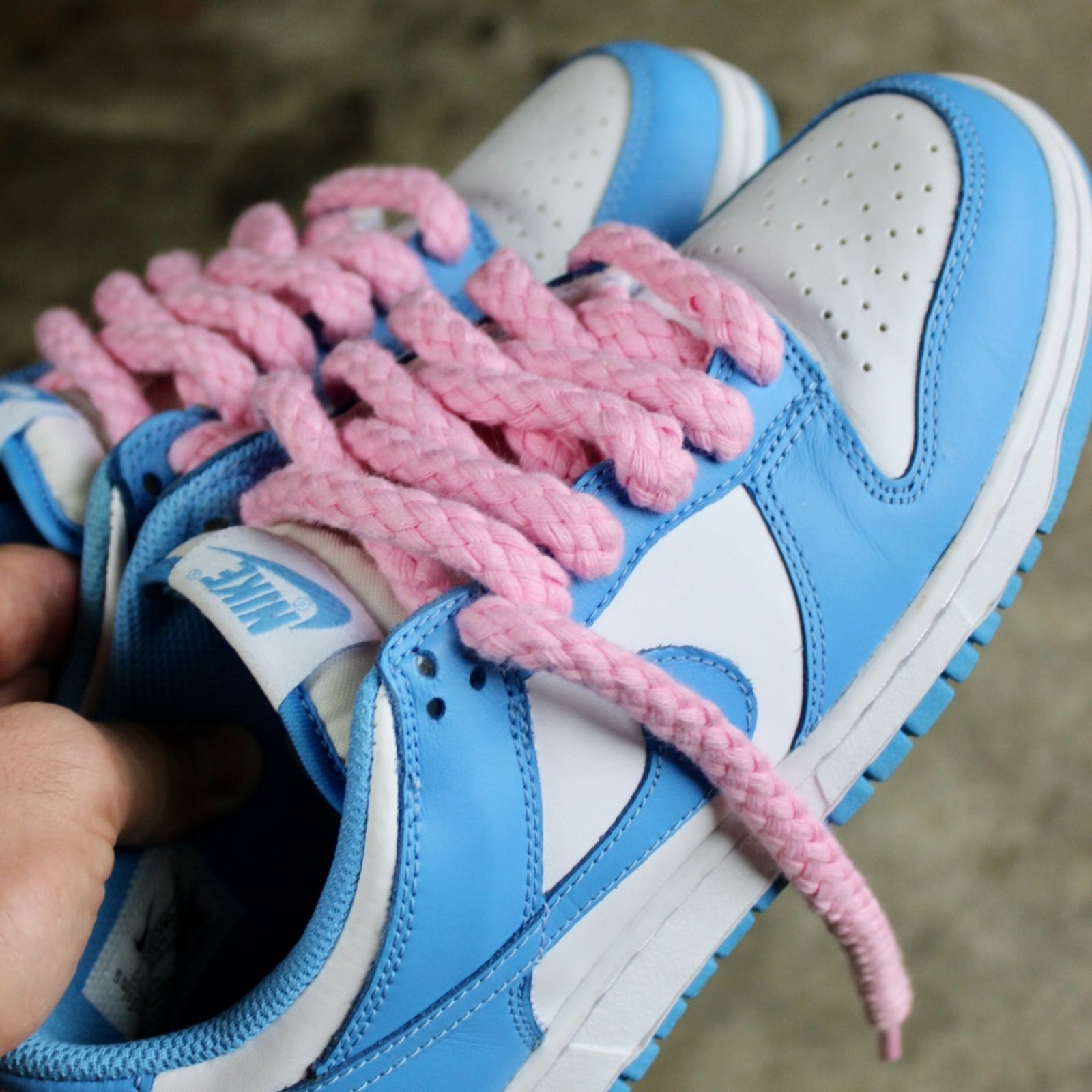 Light Pink Jumbo Rope Shoelaces Looped Laces