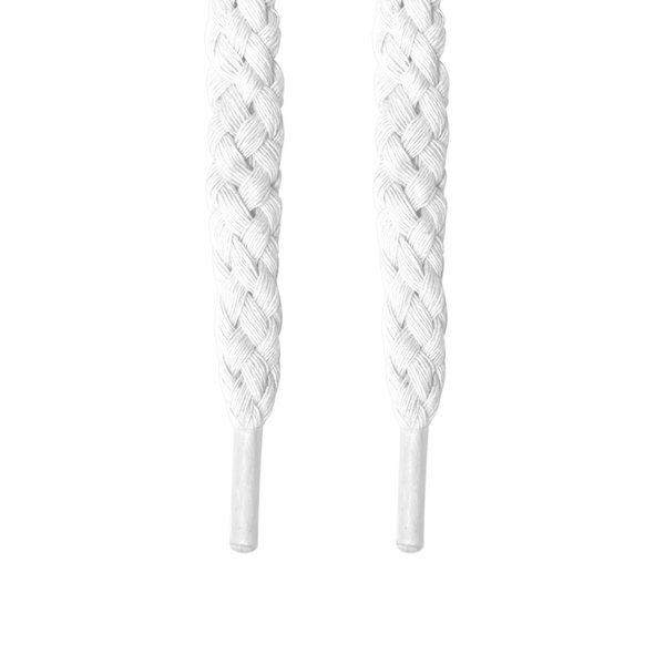 White Jumbo Rope Shoelaces – Looped Laces