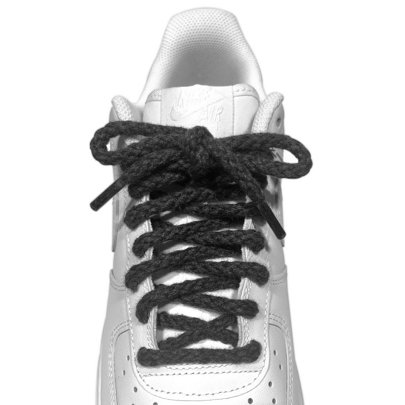 Light Grey Thin Rope Shoelaces with Clear Tips - From Loop King