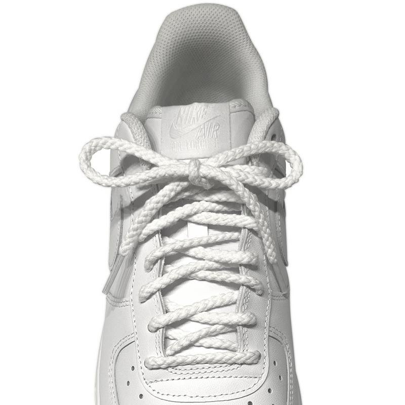 Braided Rope Laces for Sneakers White / 48